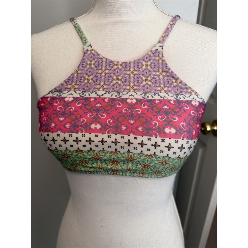 Becca Rebecca Virtue Womens Swimwear Bikini Top Multicolor Size M